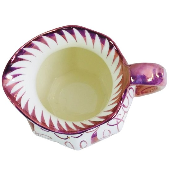 Wedgwood Creamer Pitcher  Purple Leaves Scroll Design Signed Numbered 4" - Picture 5 of 9